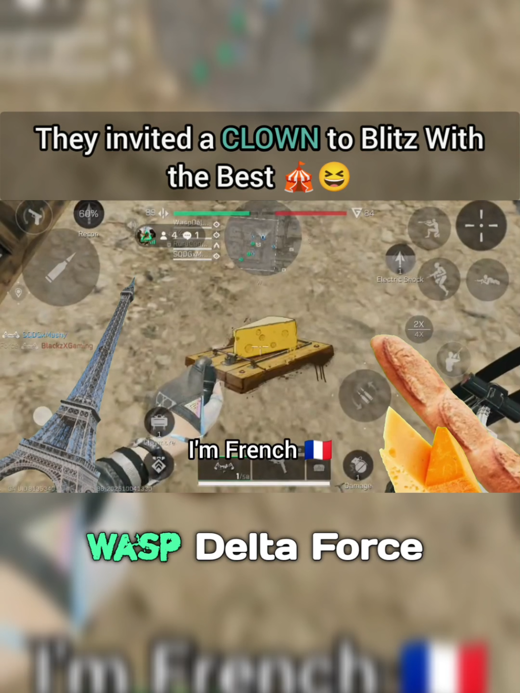 They invited a CLOWN to Blitz With the Best 🎪😆 During this official event, We had to play a round using only bows= it was hilarious! 😂 Fun Fact: @Garena Delta Force SGMYPH  was watching my live stream 😆🫶 #deltaforce #DFCCSMP #garenadeltaforce #blitzwiththebest #deltaforcegame 