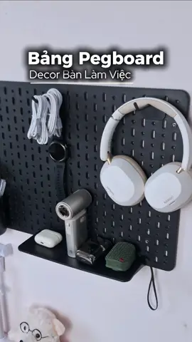 Bảng Pegboard decor bàn làm việc #bangpegboard #begboard #decor #decorbanlamviec 