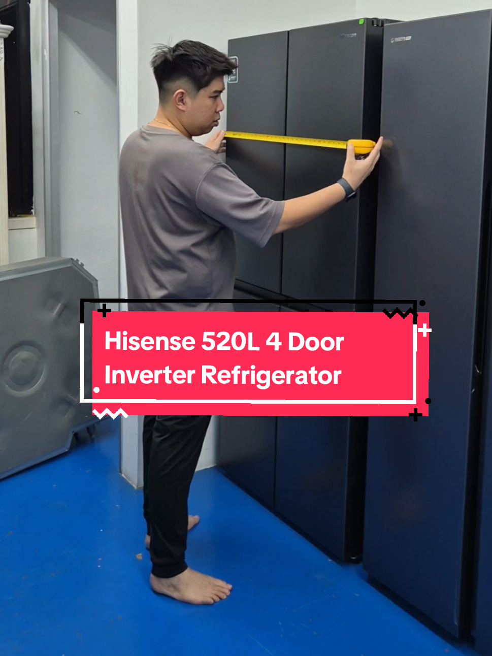 Hisense 520L 4 Door Inverter Refrigerator 😱 #petiais #petisejuk #petisejukmurah #hisense #abangwei 