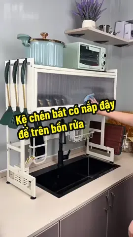 Kệ tiện lợi cho căn bếp nhỏ, tủ chén bát có nắp đậy chống bụi và côn trùng #ke #dodungnhabep #kenhabep #kechenbatdanang 