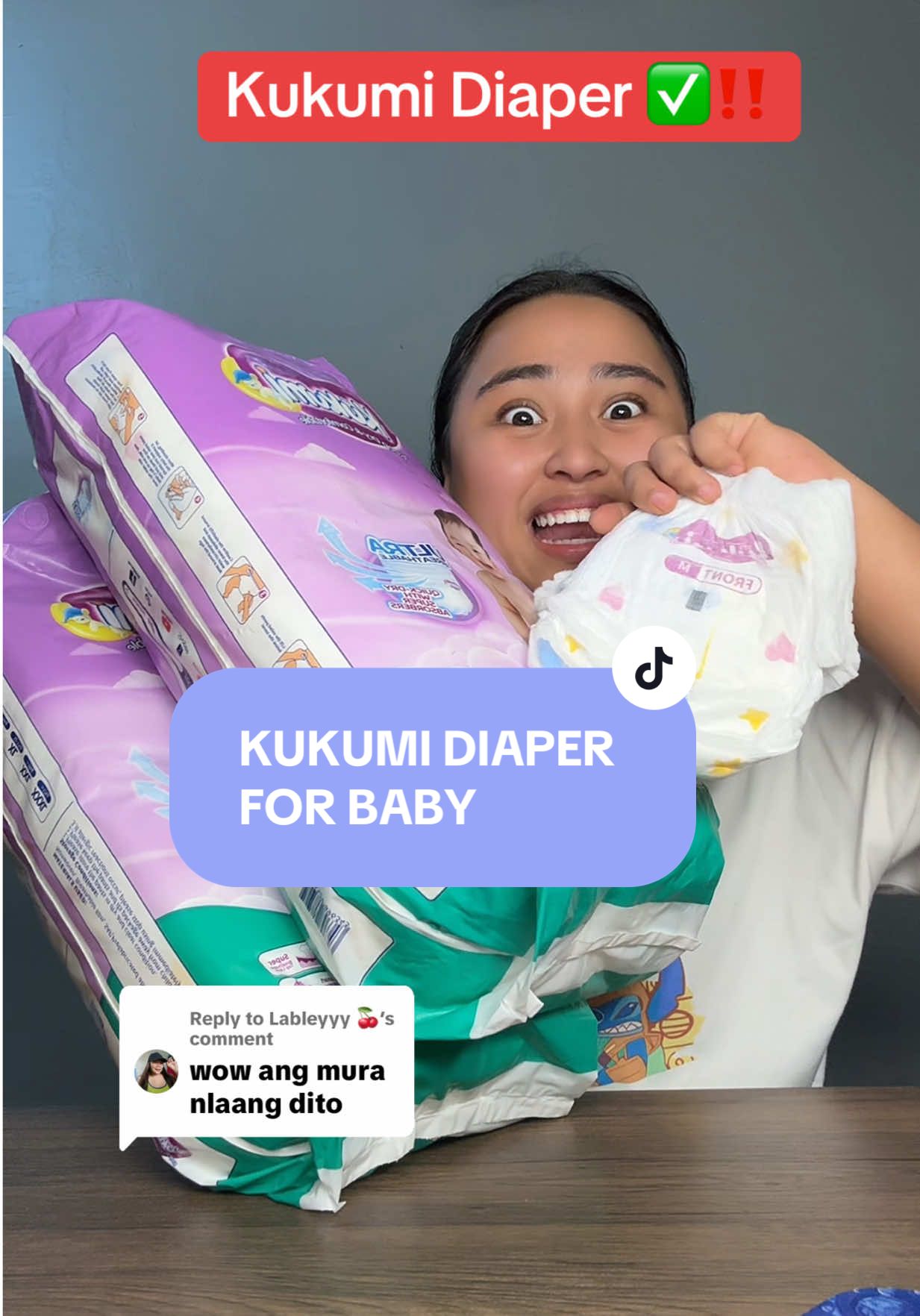 Replying to @Lableyyy 🍒 Kukumi Diaper 50pcs Diaper!! #50pcsdiaper #diaperforbaby #babydiaper #kukumidiaper #fyp 