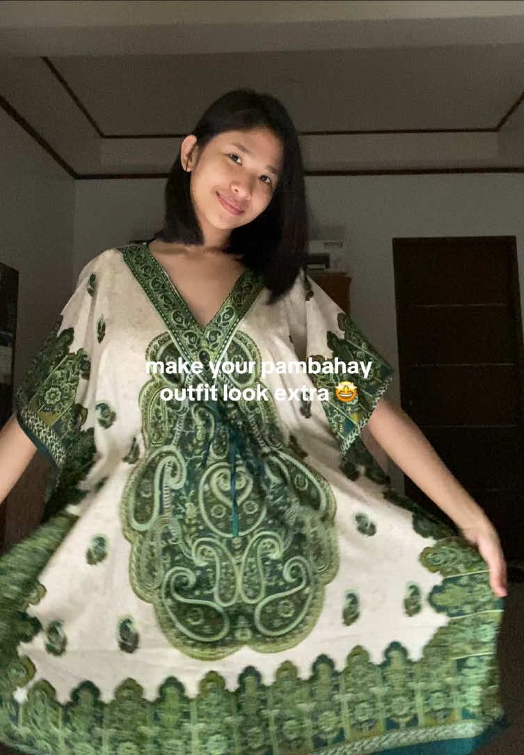 make your pambahay outfit look extra 😍 #clothes #fyp #foryoupage #daster #pambahaydress 