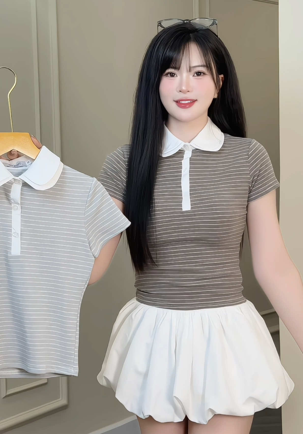 Áo thun polo kẻ ngang #champhanriview #polo 