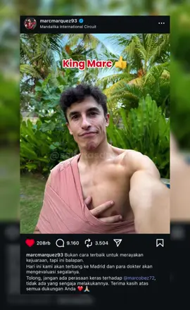Marc Marquez mengarahkan untuk fans dan semua wartawan untuk tidak terlalu keras ke Bezzecchi. Ini adalah balapan. Marc akan segera ke Madrid untuk pengecekan ligamen kananya yang rusak.  #marcmarquez #motogp #mandalika #ducaticorse 