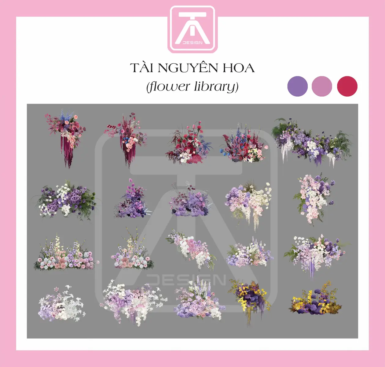 Tham khảo các mẫu hoa và sỡ hữu bộ tài nguyên hoa Canva đa dạng màu sắc dễ dàng hơn trong thiết kế cưới🫠🫠 #TADESIGN #xuhuong #tainguyenthietke #tainguyenhoa #weddingdesign 