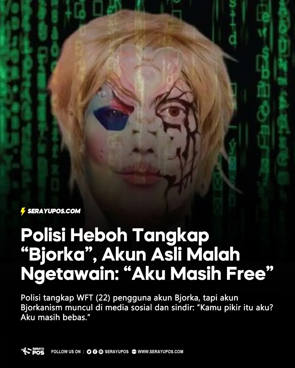 Direktorat Reserse Siber Polda Metro Jaya menangkap seorang pemuda berinisial WFT (22) di Minahasa, Sulawesi Utara, Selasa (23/9/2025). Polisi menyebut WFT menggunakan identitas “Bjorka” dengan akun @Bjorkanesiaa dan diduga membocorkan data 4,9 juta nasabah bank swasta. Sejumlah barang bukti diamankan, termasuk ponsel, tablet, kartu SIM, serta flashdisk berisi puluhan akun Gmail. Kasus ini terungkap setelah pihak bank melaporkan unggahan data nasabah di platform X. Dari hasil penyelidikan, WFT diduga mengakses data dari Breach Forums lalu menyebarkannya kembali di Dark Forums untuk dijual dengan pembayaran melalui kripto. Polisi menyebut tersangka juga kerap berganti nama samaran, mulai dari SkyWave, ShinyHunters, hingga Oposite 6890. Namun, penangkapan ini justru menimbulkan tanda tanya. Tak lama setelah kabar penangkapan diumumkan, akun Bjorkanism yang memiliki lebih dari 59 ribu pengikut mengunggah sindiran keras. “You think it’s me? … I’m still free,” tulisnya, seakan menegaskan bahwa sosok Bjorka asli masih bebas dan belum tersentuh aparat. Atas perbuatannya, WFT dijerat UU ITE dengan ancaman hukuman berat: penjara maksimal 12 tahun dan denda hingga Rp12 miliar. Meski begitu, publik masih meragukan apakah pria yang ditangkap benar-benar Bjorka, mengingat akun bayangan justru masih aktif menyindir dan mengklaim kebebasannya. #serayupos #bjorka #hacker #polisi