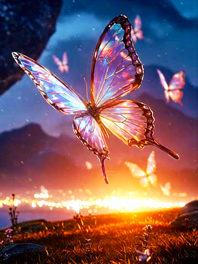 ~幻想的な蝶~ Fantasy Butterfly @癒やし~Healing~ 👈綺麗な幻想的な蝶 #癒し #幻想的 #蝶 