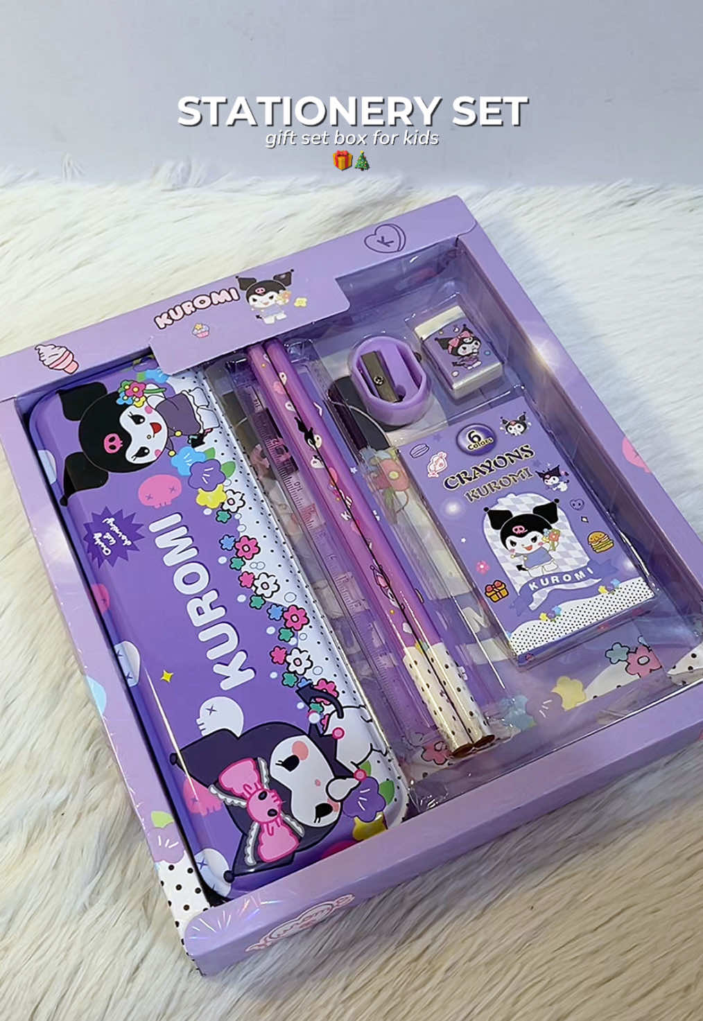 part 1397| perf Christmas gift for kids and students – Sanrio stationery set gift box🎁🎄 #stationeryset #giftbox #giftideas #kuromistationery #recosbyella🔎  
