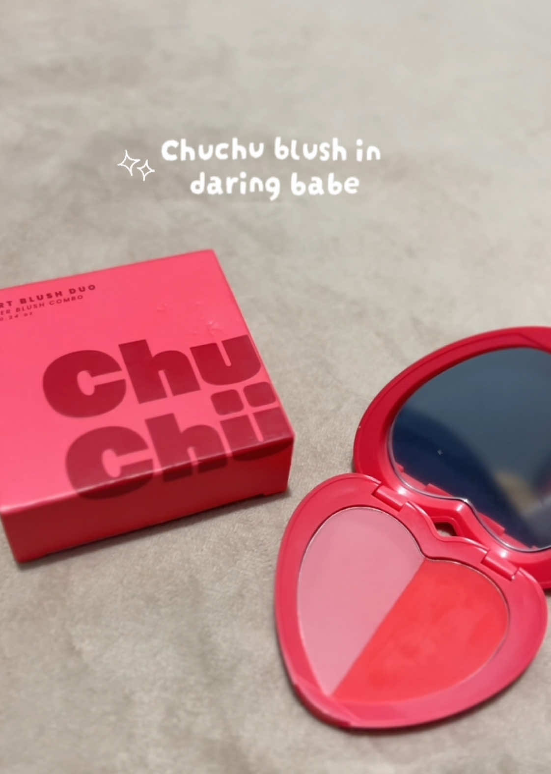 my current go to blush 💗✨ #chuchubeauty #chuchuheartblushduo #daringbabe #chuchublush #chuchu 