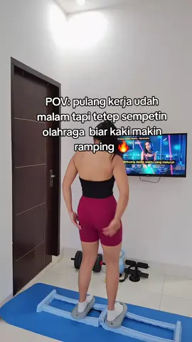 Pulang kerja jangan lupa gerakin badan, cukup 10 menit pakai mesin kaki ini udah bikin keringetan 💦 Kaki makin ramping, glutes makin kenceng 🍑 #workoutdirumah #olahragadirumah #girlworkout #guncang1010 