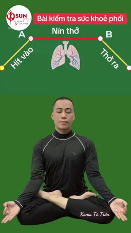 Bài kiểm tra sức khoẻ của phổi. ⸻ #yoga #yogacoban #yogatrilieu #yoganangcao #yogacongdong 