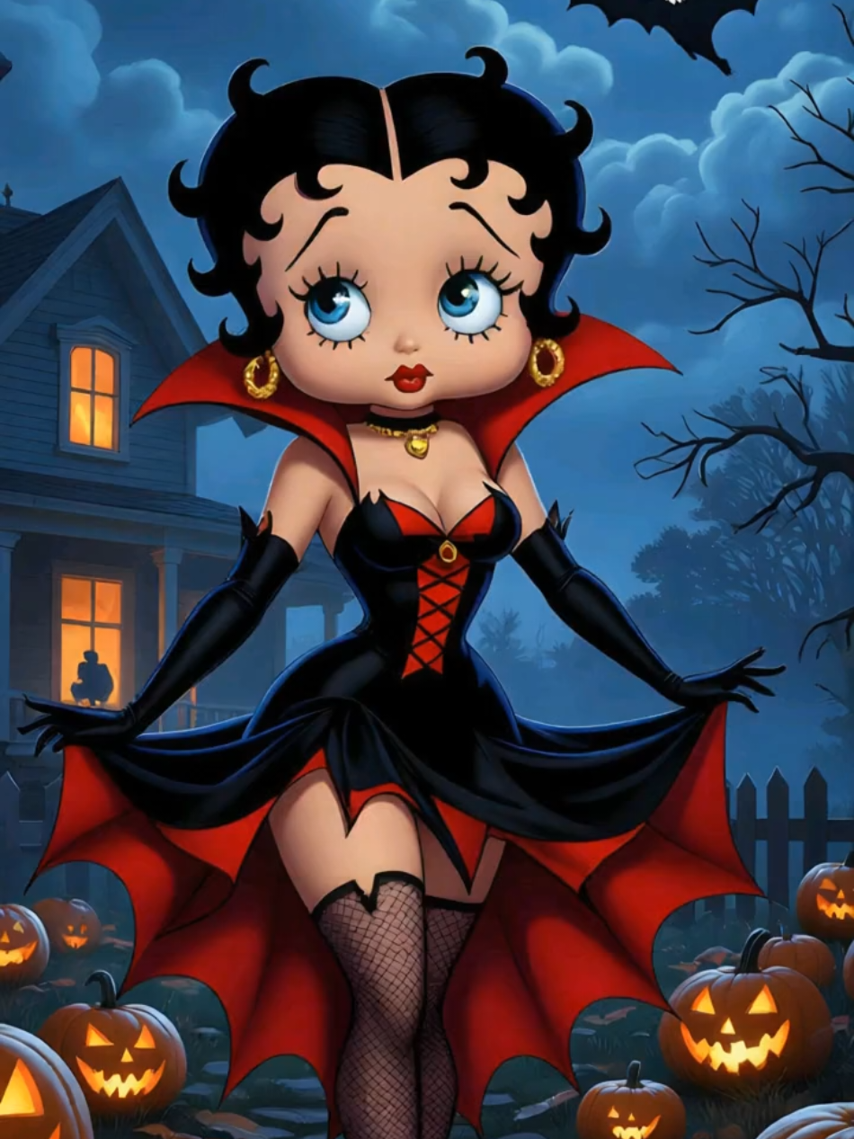 Betty Boop Halloween charging animation and live wallpaper #charginganimation #livewallpaper #fyp #animation #bettyboop 