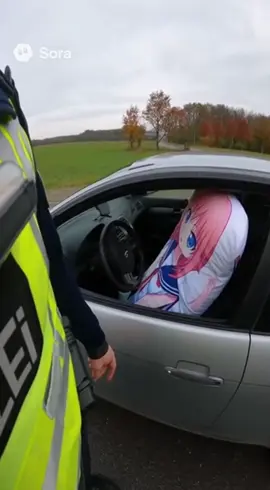 german police officer stops a body pillow #police #bodycam #sora #ai #bodypillow 