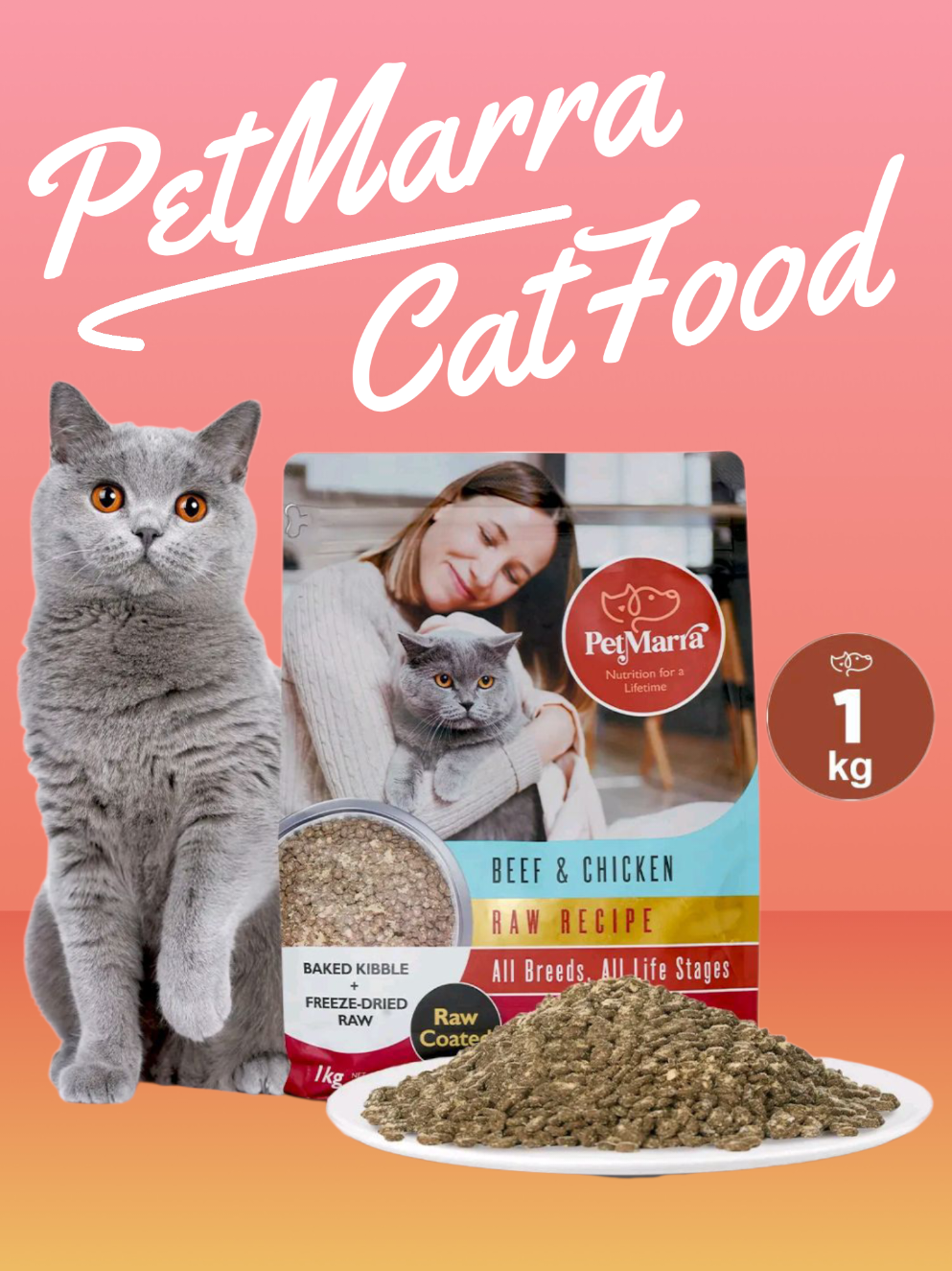 PetMarra Raw Coated Raw Recipe Adult Cat and Kitten Dry Food Beef Oceanfish Chicken Liver 1kg Collection #PetMarra #petmarracatfood #catfood #drycatfood #furbabies  @petmarra 