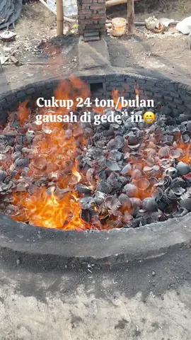 Halo bos” besar🫡 #arang #briket #arangbatokkelapa #coconutshellcharcoal #batokkelapa 