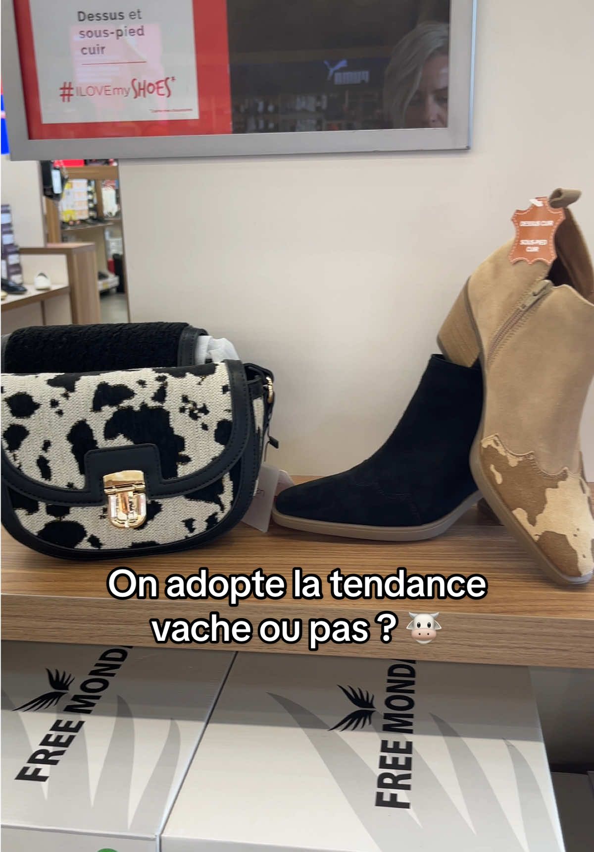 Qui adopte la tendance vache 🐮 ? #mode #trend #fashiontiktok #fyp @Besson-Shoes @Blackstore 