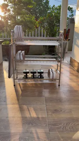 Kệ Chén Bát Đĩa INOX 304 Rộng 56Cm 2/3 Tầng Có Khay Hứng Nước#xuhuong #thinhhanh #giadungtienich 