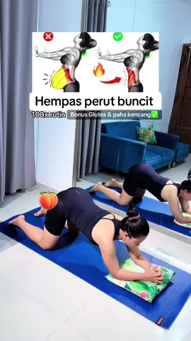 Hempas perut buncit bonus Glutes dan paha kencang #hempasperutbuncit #workout #kardio #olahragadirumah #fyp 