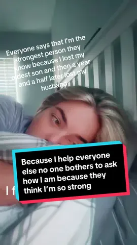 I’m not as strong as everyone thinks I am. I just made God the center of my life, but us strong ones we need checking on too! 