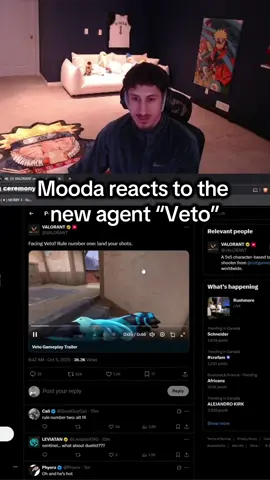mooda reacts to the new agent “Veto” @Mooda #mooda #Valorant #valorantgaming #valorantclip #fyp 