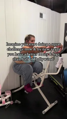Some squats everyday keep the saggy booty away! This squat machine makes it easier and is much better on your knees!  #squats #workoutmotivation #morningworkout #homegym #womensworkouts 