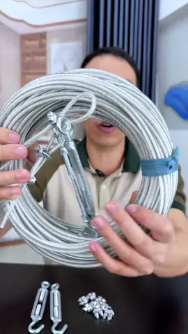 Bộ dây phơi quần áo dây cáp bọc nhựa chống han gỉ #daycapbocnhua #dayphoiquanao 