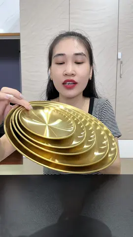 Set 5 đĩa mạ vàng trang trí #diamavang #diamavangtrangtri #diainox #dogiadung #nhung1m45 giá có thể thay đổi khi hết khuyến mãi
