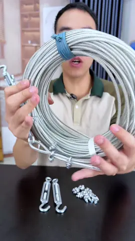 Bộ dây phơi quần áo dây cáp bọc nhựa chống han gỉ #daycapbocnhua #dayphoiquanao 