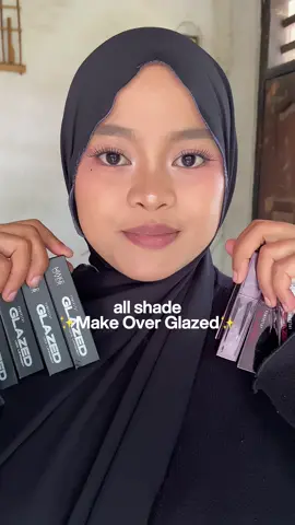 swatch all shade make over lip glazed di bibir gelap, totalnya ada 24 shade 😱 semoga membantu ya temen-temen 🫶🏻 dipilih-dipilih 🥰 #lipglaze #lipvinyl #makeoverglazed #darklips 