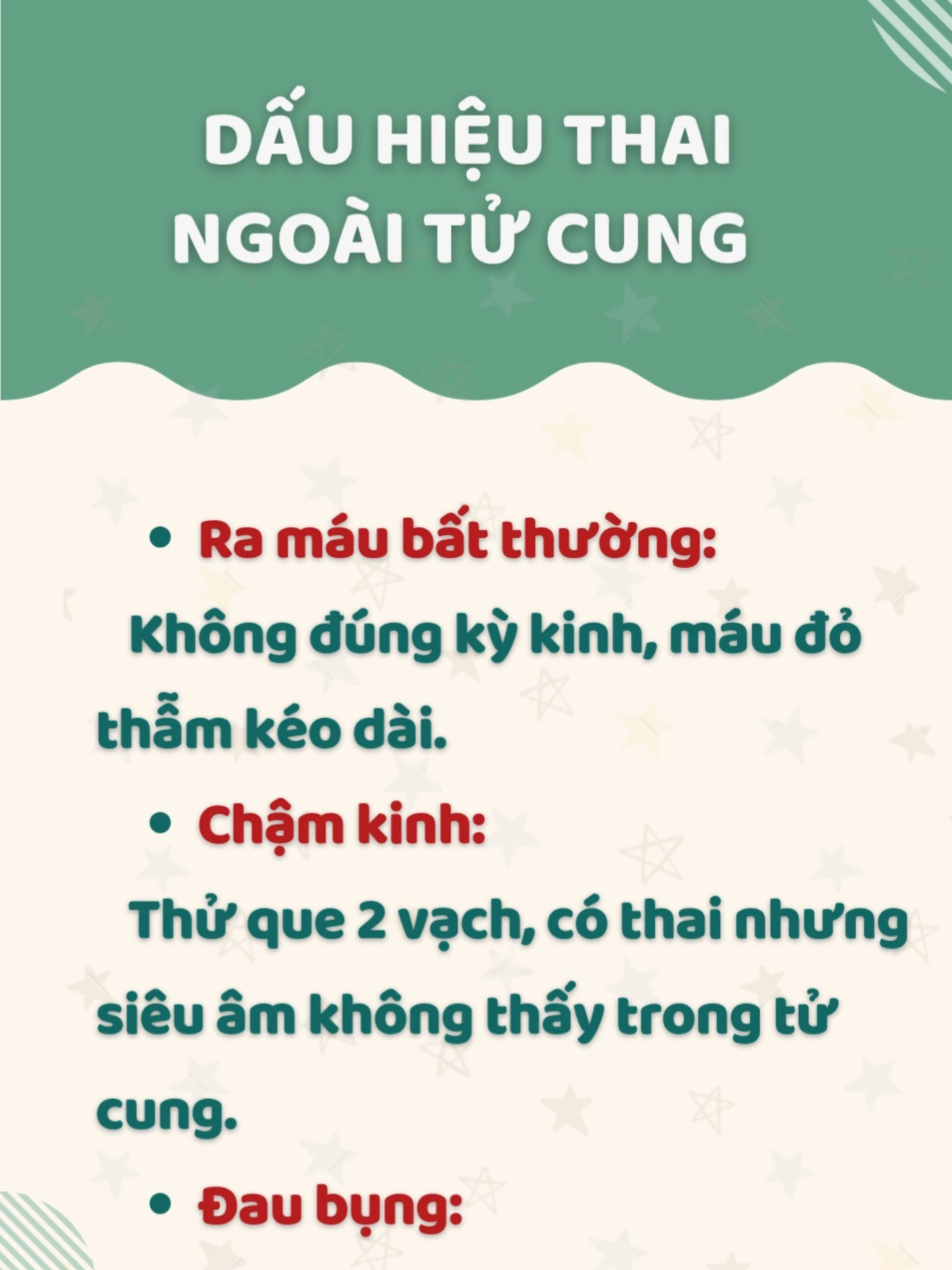 Dấu hiệu thai ngoài tử cung #xuhuong #xuhuongtiktok #bimnhakhoaisan #cungconkhonlon #thaingoaitucung