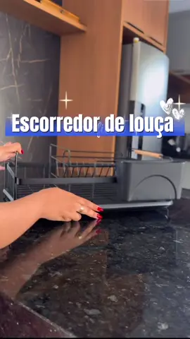 Escorredor de Louça em Aço 2 andares grande e compacto para pratos, copos e talhares#escorredor #escorredorloucas #LOUCAS #escorredoraco 