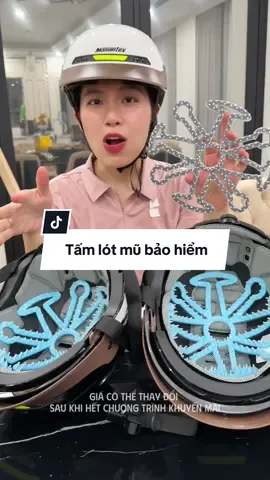 Tấm lót mũ bảo hiểm chống nóng, chống xẹp tóc #tamlotmubaohiem #ngocngannga 