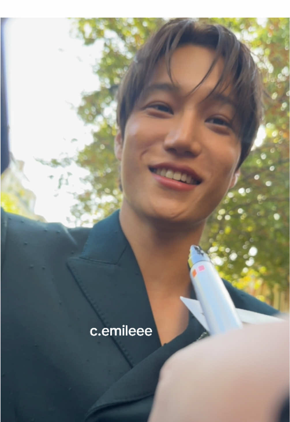 My crazy pov 😭😭😭😭😭❤️❤️❤️❤️❤️❤️❤️❤️❤️ thank youuu Kai for taking the time to see usssss <333  #kai #kimjongin #pfw #lacoste #exo @EXO 