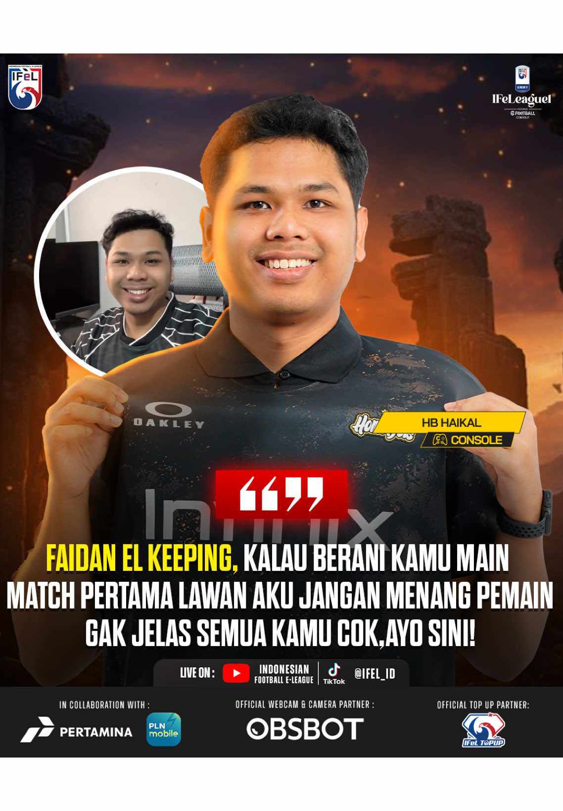 HB. Haikal dari @Homebois melontarkan tantangan pedas untuk RRQ @Rizky Faidan 😤 #ifel #ifelditiktok #efootball #efootball2026 #rrq #homebois 