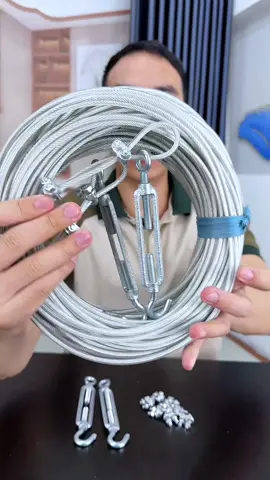Bộ dây phơi quần áo dây cáp bọc nhựa chống han gỉ #daycapbocnhua #dayphoiquanao 
