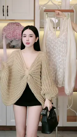 Áo len thừng nơ #xuhuong #thoitrangnu #aolennu #aolenthung #aolenquangchau 