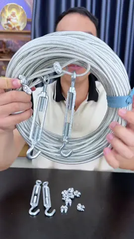 Bộ dây phơi quần áo dây cáp bọc nhựa chống han gỉ #daycapbocnhua #dayphoiquanao 