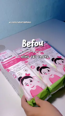 Bông tẩy trang Befou không xơ bông, kh rát da nhaaa #befou #bongtaytrang #lunguyentamnhi #reviewlamdep 