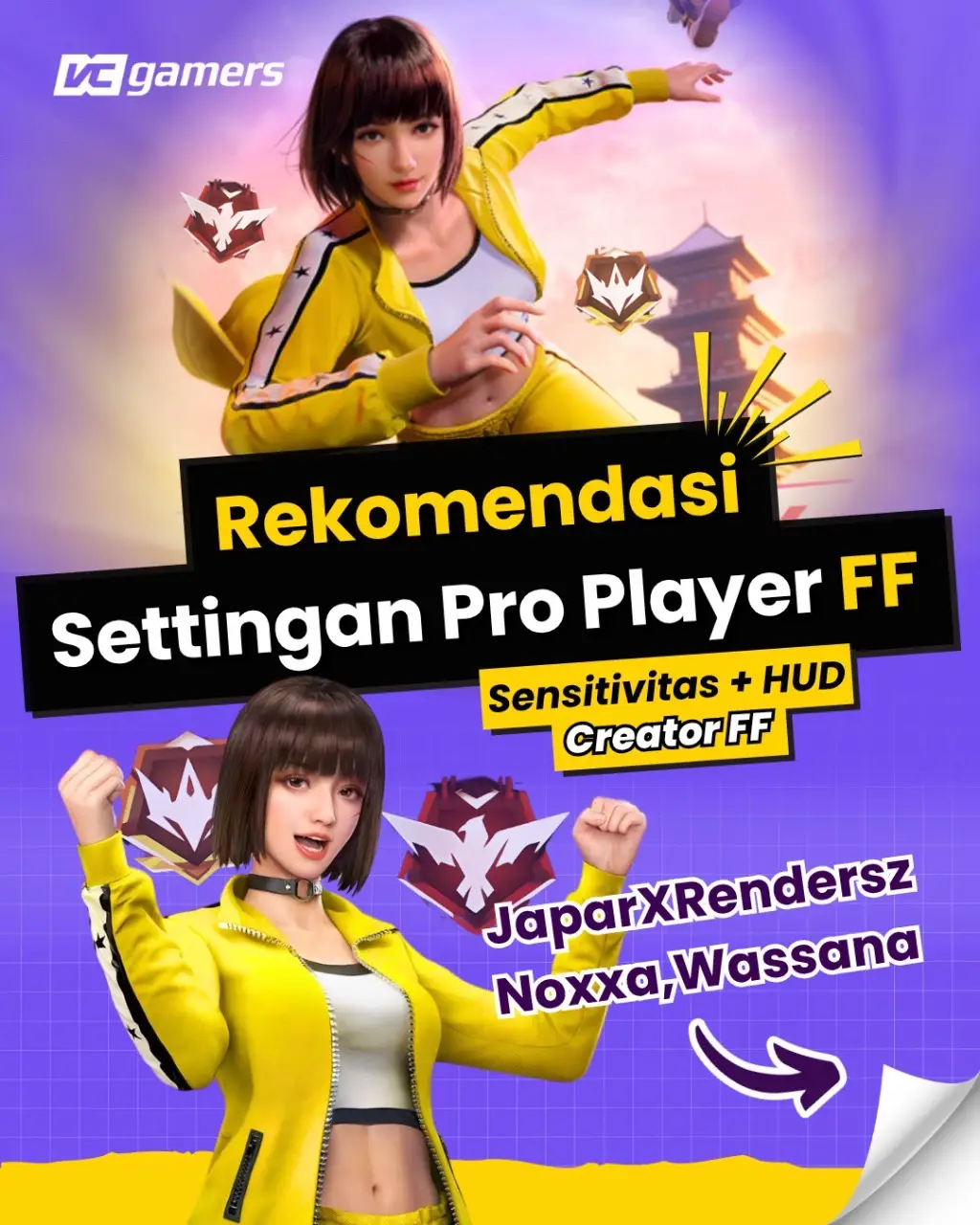 Masih suka bingung setting Sensi dan HUD yang bagus kayak gimana? 🤔 Nih, mimin kasi tau main nyaman pakai Sensi + HUD  JaparxRendersz, Noxxa, dan Wassana FF terbaru! 💯 Dijamin bisa main jago dan aim lengket kepala deh 🎯 Tag temen lo  yang butuh Sensi + HUD ini! 😜 #VCGamers #FreeFire #FreeFireMax #freefireindonesia🇮🇩 #pepengshot🇲🇨👽 