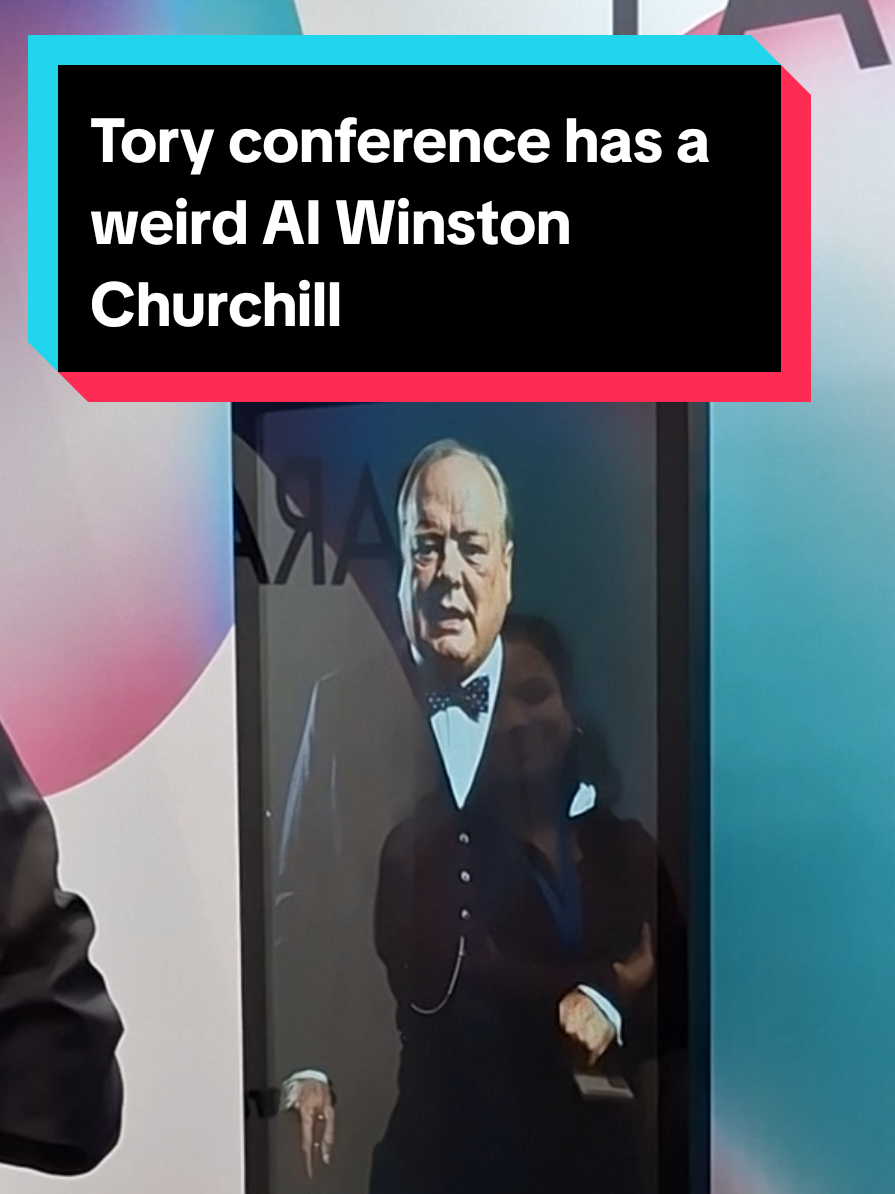 You can chat with Churchill beyond the grave at the Conservative Party Conference 2025 #conservatives #tories #churchill #ai #ukpolitics 