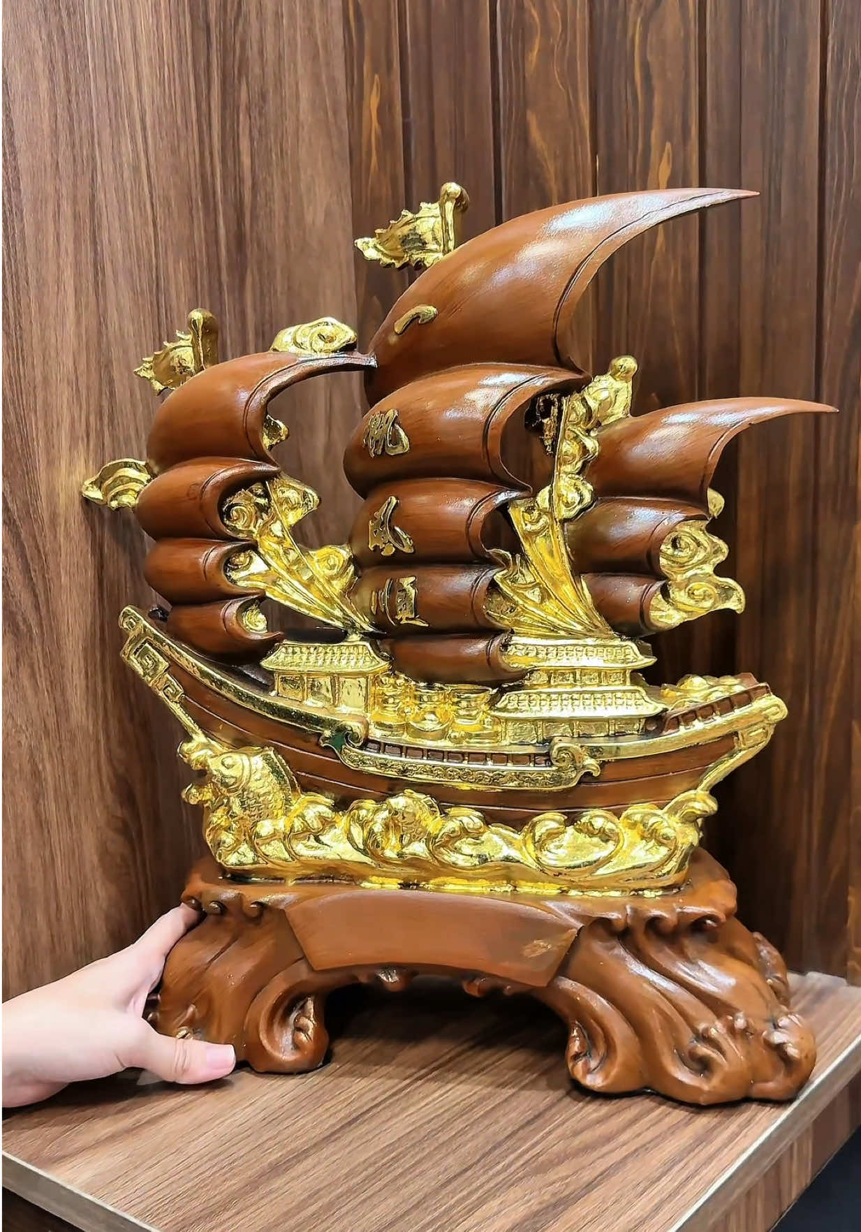 Thuyền THUẬN BUỒM XUÔI GIÓ Decor #xuhuong #decortrangtri #trangtrinhacua #vatphamphongthuy #huyenhomhinh365 