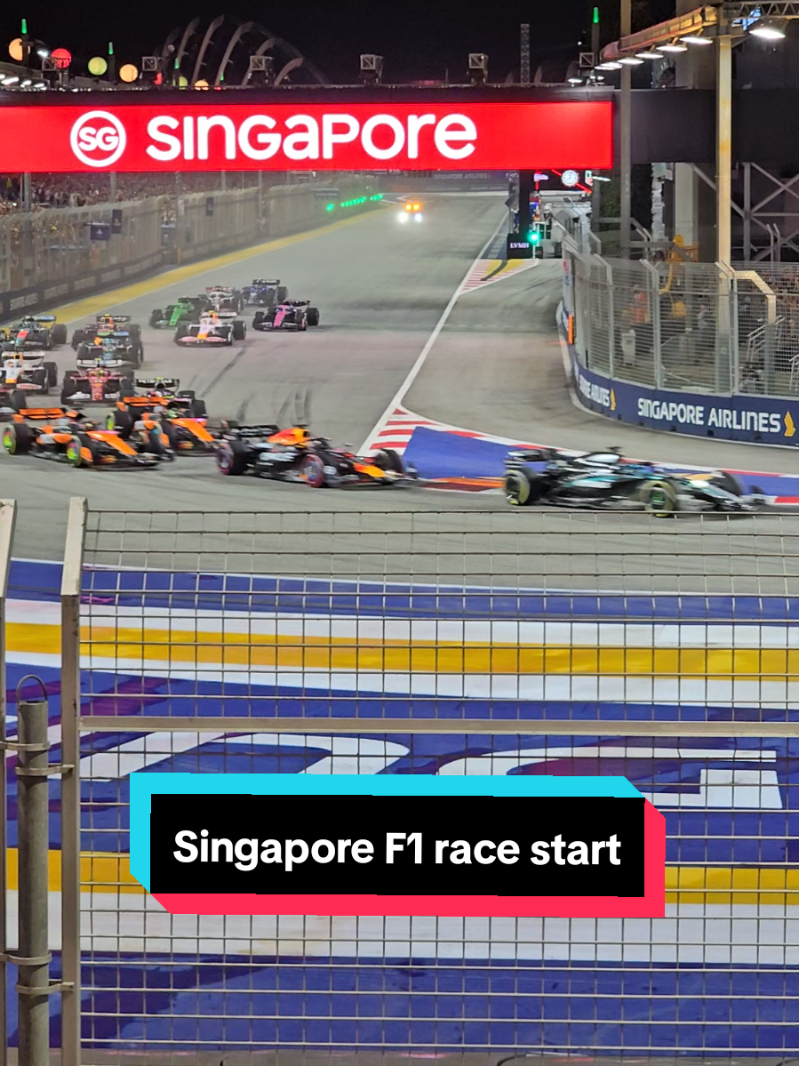 singapore gp f1 2025 race start  #f1 #sggp #singapore #turn2