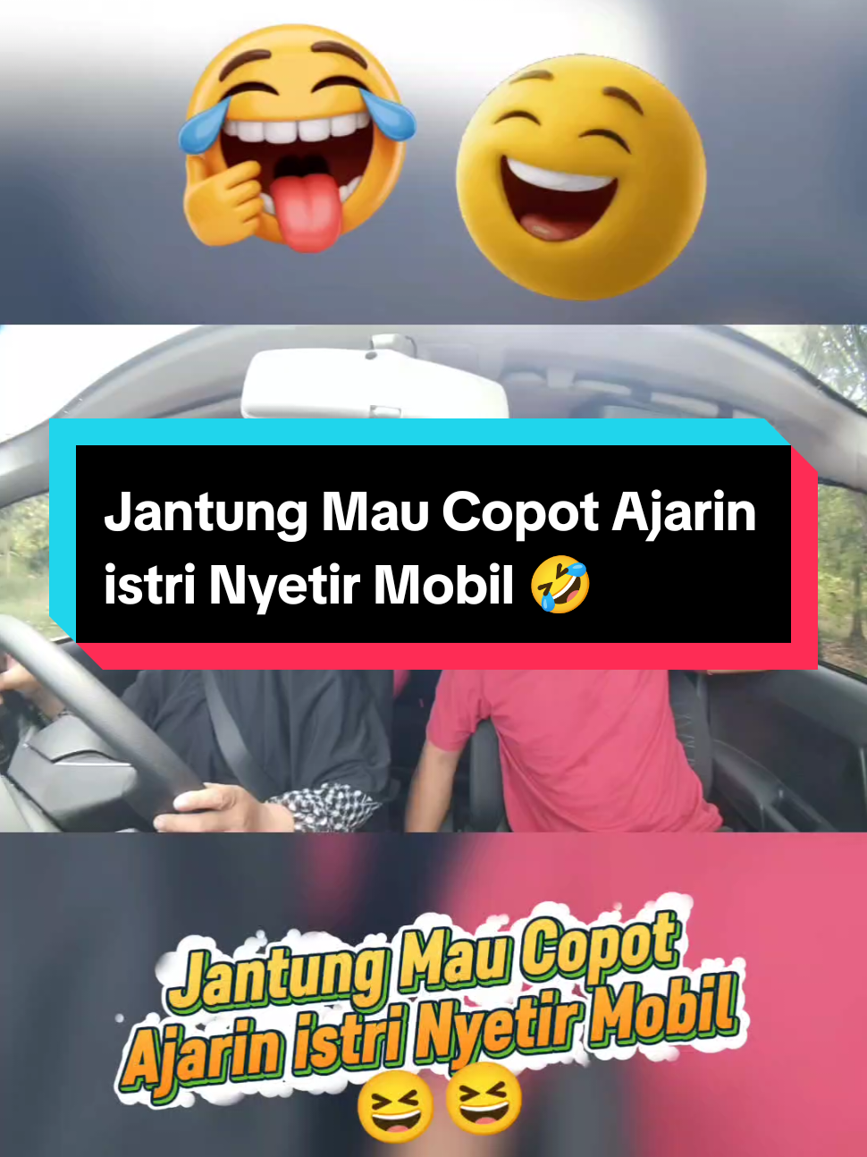 Jantung Mau Copot Ajarin istri Nyetir Mobil 🤣  #kocak #lucu #komedi #mantanpacar 