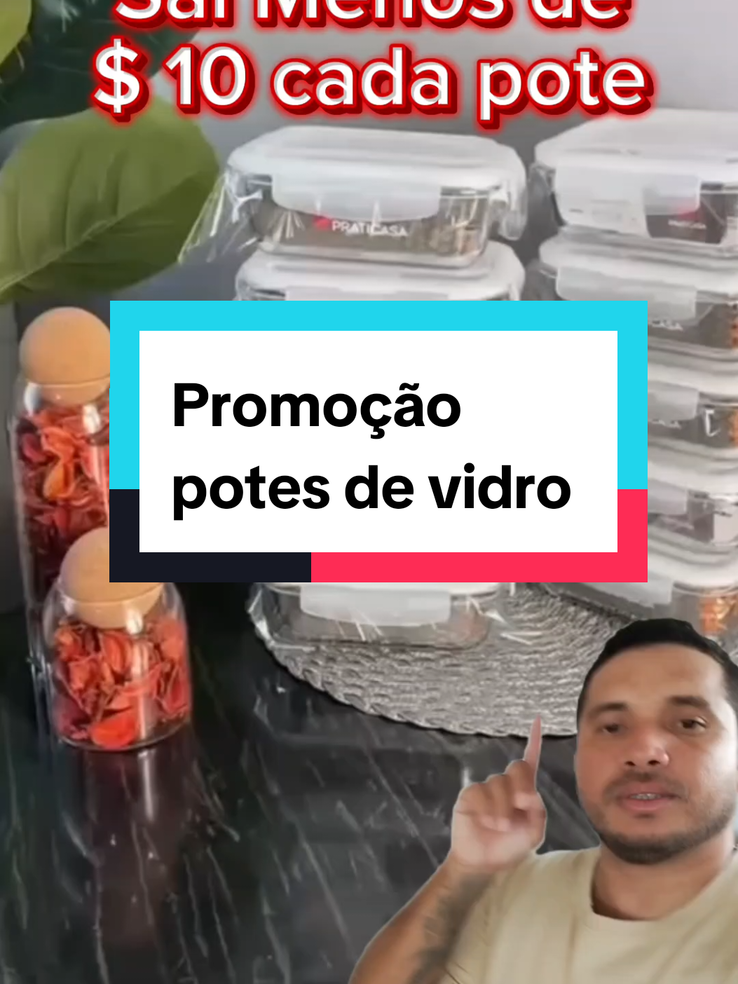 potes de vidro mais vendidos do Tiktok shop ideal para organizar seus alimentos na geladeira super resistente pode ser levado ao microondas, super vedação nas  tampas que não faziam e nem deixa cheiro kit pra você escolher com 5 e 10. #potesdevidro #vidro #pote #tiktokshop #venda 