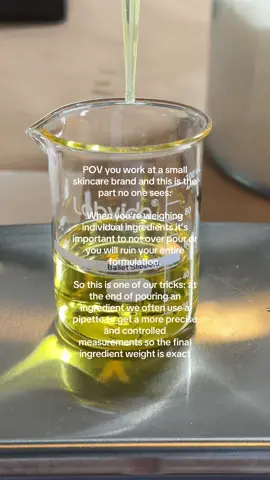 The little methods of making sure your skincare formulation is precise #makingskincare #behindthescenes 
