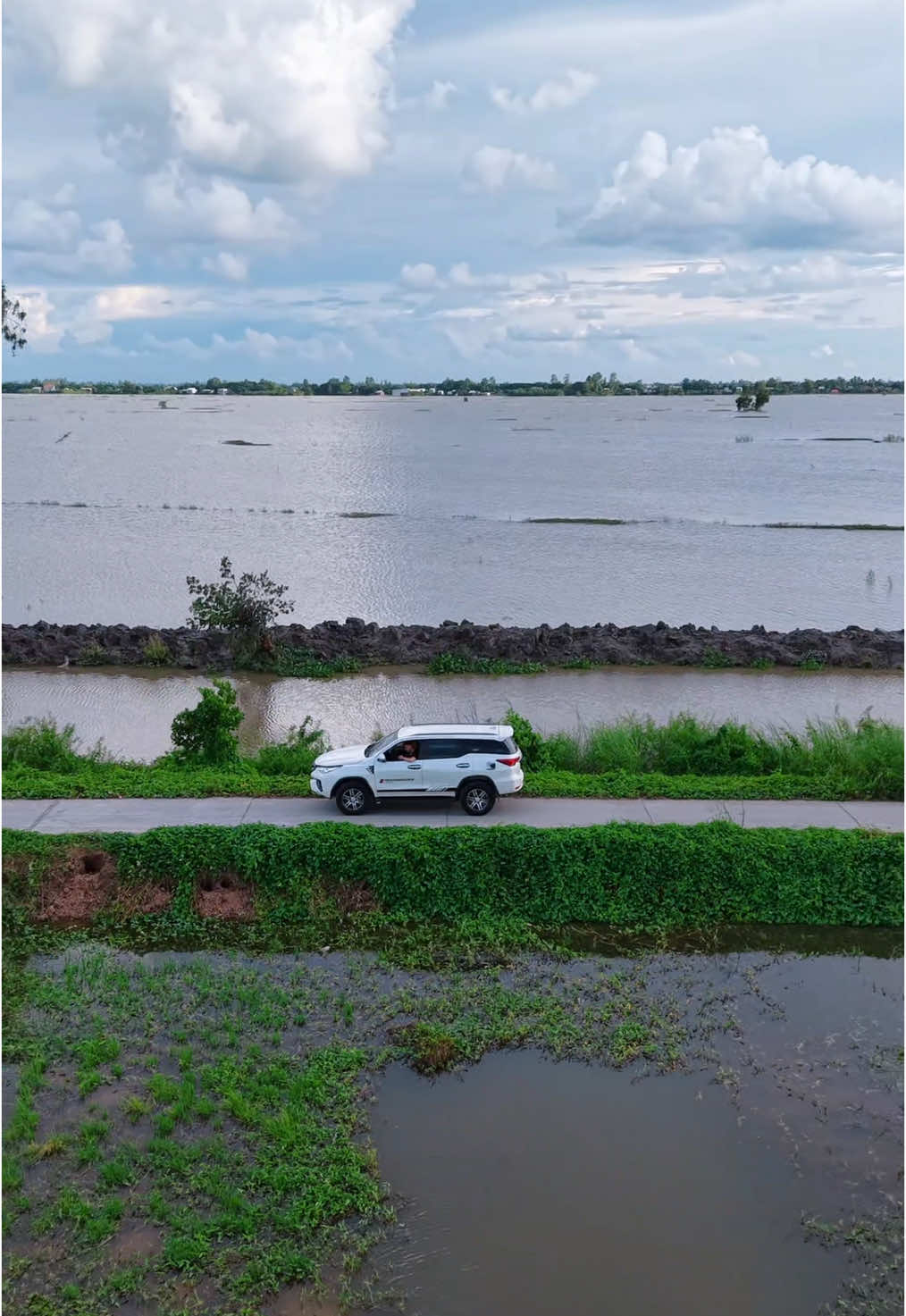 Quê em mùa nước lũ 😄#drone #flycam 