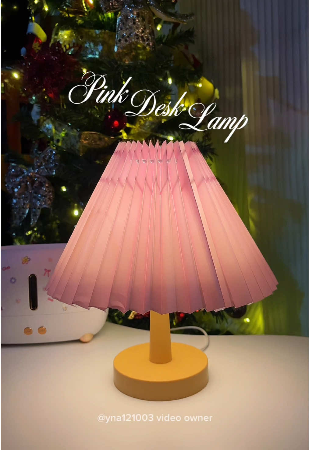 Replying to @Miss Apple Aesthetic Pink Desk Lamp✨    #lamp #desklamp #pinklamp #aestheticdesklamp #lampshade 