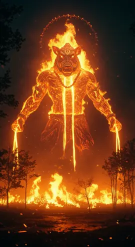 🌋 Varaha: The Protector Returns 🌋 In the silence of the forest, the earth remembers. The fire stirs. And from that fire — he rises. Tusks forged in flame. Eyes lit with fury and mercy alike. The Daiva who once vanished into soil… now walks again as Varaha. He is not worshipped through temples — but through sweat, song, and silence. Through every pulse of the drum. Through every cry of the land. When the balance breaks — he does not descend from the heavens. He erupts from the ground. The tiger becomes his messenger. The child becomes his destiny. And the man becomes his vessel. Here, faith is not gentle. It is wild. Untamed. Alive. 🔥 The forest burns not in destruction — but remembrance. 🌿 The spirit of Varaha guards what man forgets. 🌕 The god of Kantara never leaves — he only waits. #vishnu #lordkrishnak#krishnaconciousnessv#vishnubhagwanisckon 