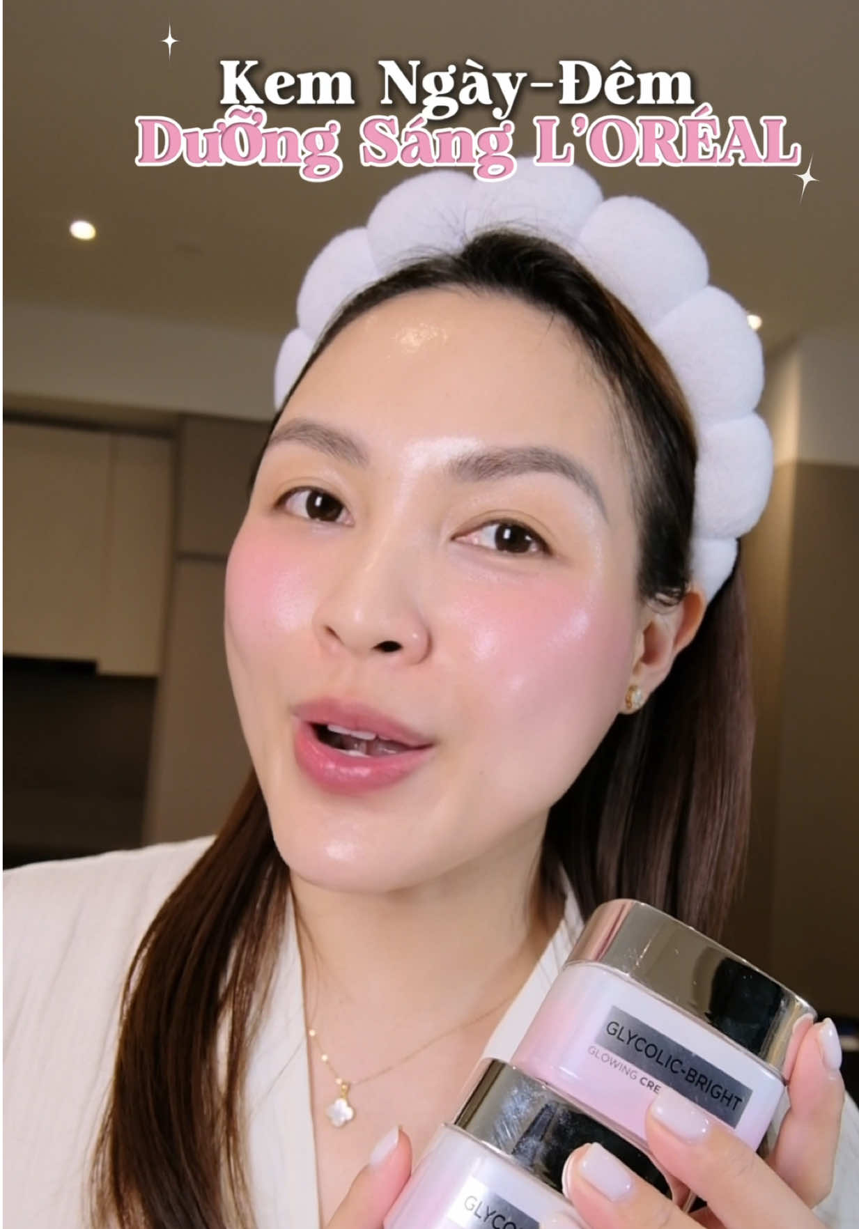 Combo kem ngày đêm dưỡng sáng chân ái cho da sạm xỉn màu, thâm ngăm đen nè #lorealparis #loreal #melasyl #glycolicbright #skincare 