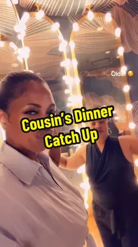 Me and my Cousin catching up over dinner and drinks!  Love you Cousin! Drop a picture of you and your cousin in the comments. #libras #familytime #GenX